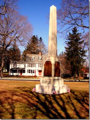 Cheshire's Civil war Monument, located on the Green.